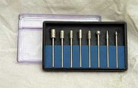 Diamond bur, set with 8 pcs., big heads ☆