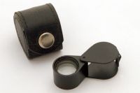 Lupe, 18 mm, schwarz inkl. Etui ☆☆